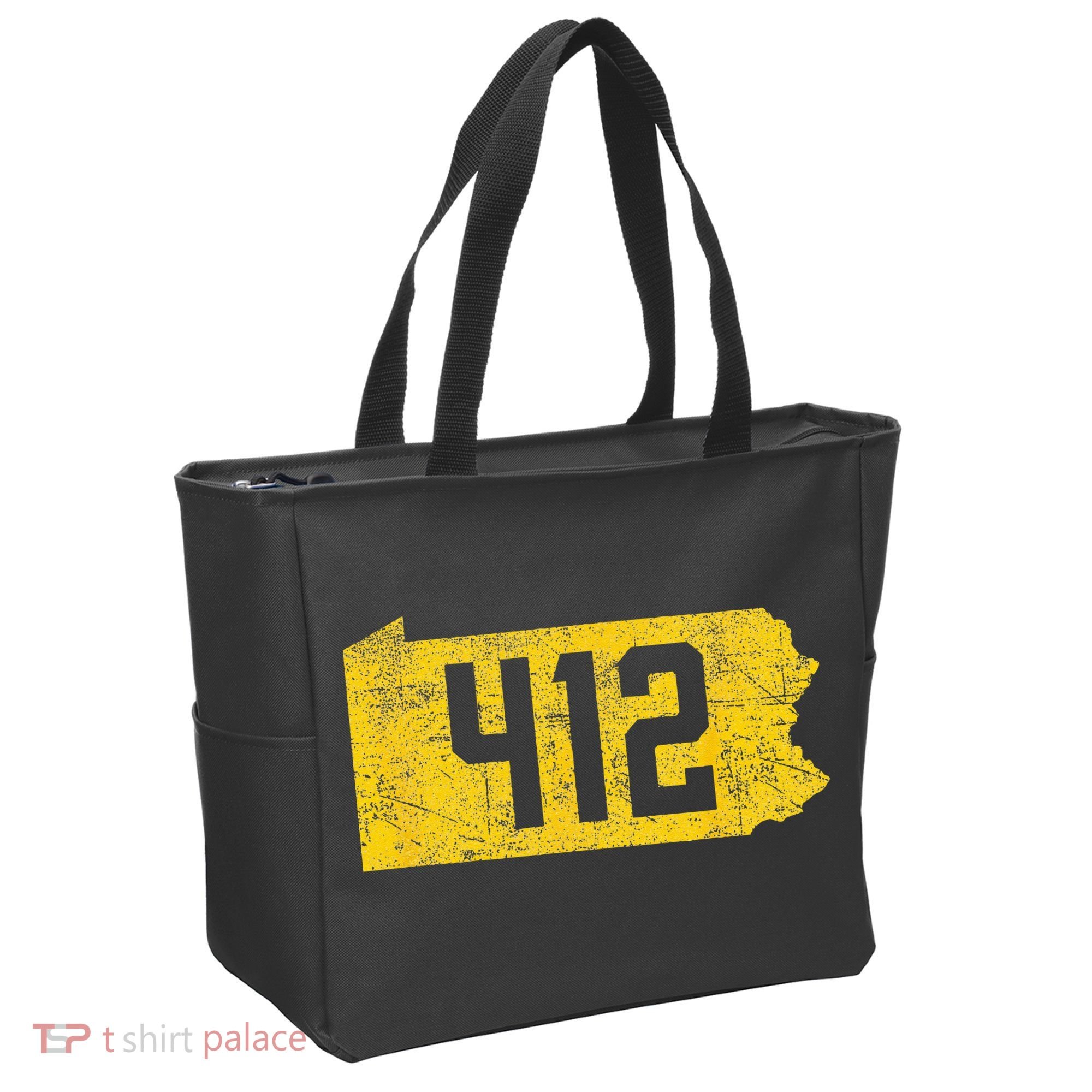 Pittsburgh 412 Area Code Yinzer Retro Souvenir Tote Bag