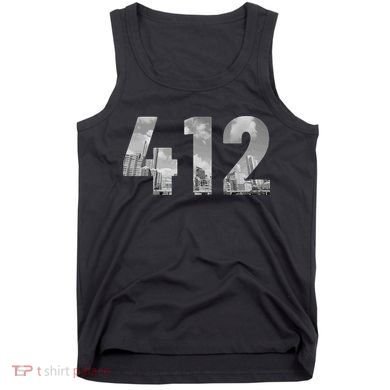 Pittsburgh 412 Area Code Skyline Pennsylvania Vintage Tank Top