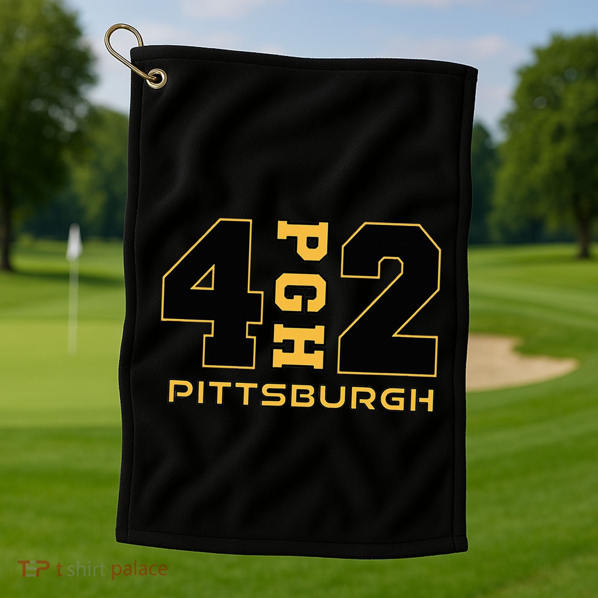 Pennsylvania 412 Area Code Burgh Steel City Local Pittsburgh Golf Towel