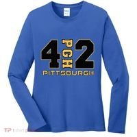 Pennsylvania 412 Area Code Burgh Steel City Local Pittsburgh Women's Long Sleeve Shirt thumb 0