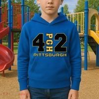 Pennsylvania 412 Area Code Burgh Steel City Local Pittsburgh Kids Hoodie thumb 2