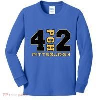 Pennsylvania 412 Area Code Burgh Steel City Local Pittsburgh Kids Long Sleeve Shirt thumb 0