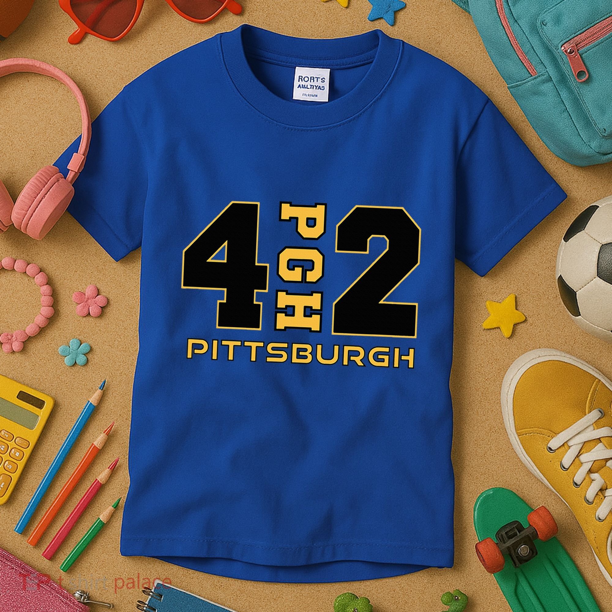 Pennsylvania 412 Area Code Burgh Steel City Local Pittsburgh Kids T-Shirt