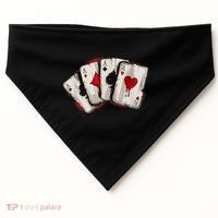 Poker 4 Aces Stud Hands Lucky Souvenir Las Vegas USA-Made Doggie Bandana thumb 0