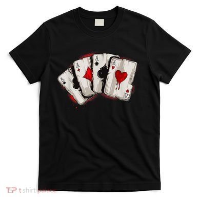 Poker 4 Aces Stud Hands Lucky Souvenir Las Vegas T-Shirt