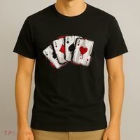 Poker 4 Aces Stud Hands Lucky Souvenir Las Vegas T-Shirt thumb 3