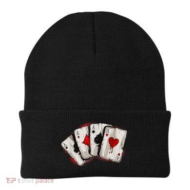 Poker 4 Aces Stud Hands Lucky Souvenir Las Vegas Beanie
