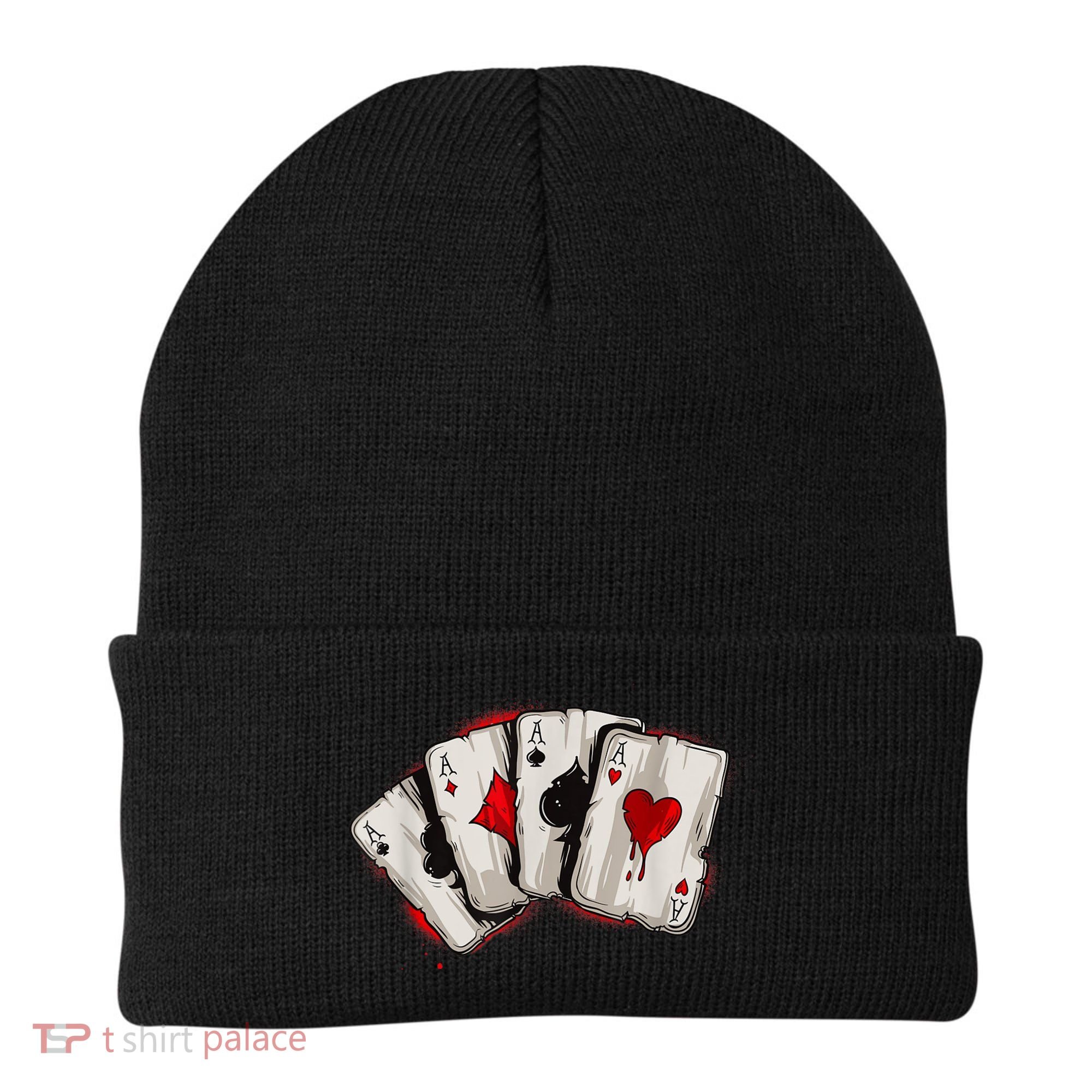 Poker 4 Aces Stud Hands Lucky Souvenir Las Vegas Beanie