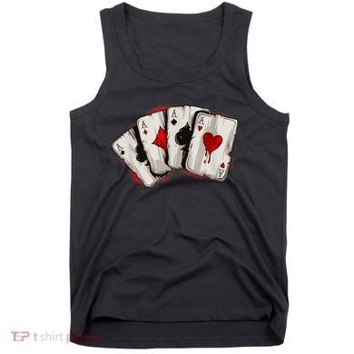 Poker 4 Aces Stud Hands Lucky Souvenir Las Vegas Tank Top