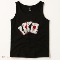 Poker 4 Aces Stud Hands Lucky Souvenir Las Vegas Tank Top thumb 2
