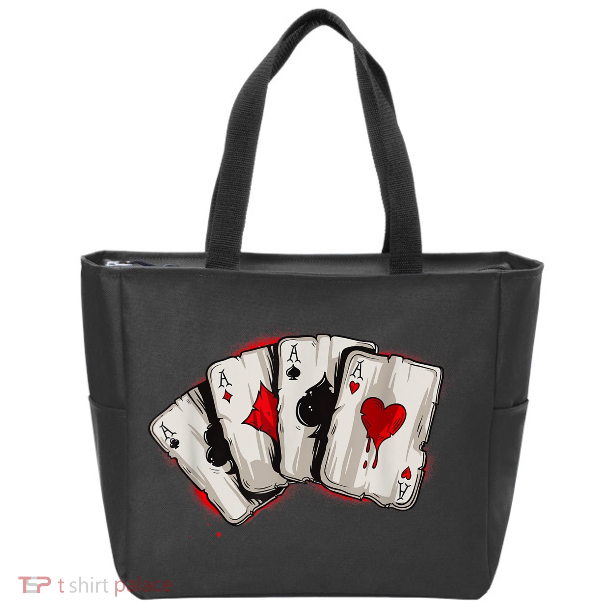 Poker 4 Aces Stud Hands Lucky Souvenir Las Vegas Tote Bag
