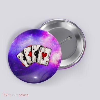Poker 4 Aces Stud Hands Lucky Souvenir Las Vegas Button