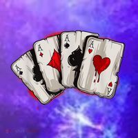 Poker 4 Aces Stud Hands Lucky Souvenir Las Vegas Coaster thumb 2