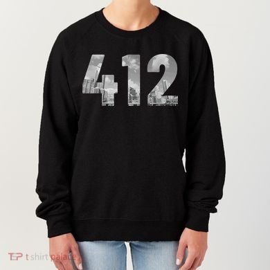 Pittsburgh 412 Area Code Skyline Pennsylvania Vintage Women's Sweatshirt