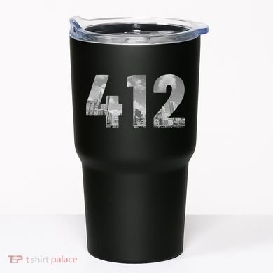 Pittsburgh 412 Area Code Skyline Pennsylvania Vintage Tumbler
