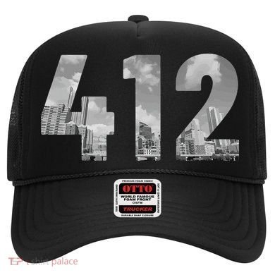 Pittsburgh 412 Area Code Skyline Pennsylvania Vintage Hat