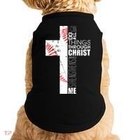 Philippians 413 Baseball Christian Cross Religious Verse Doggie Tank thumb 0