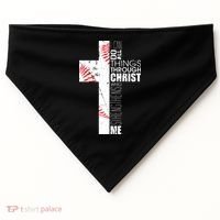 Philippians 413 Baseball Christian Cross Religious Verse USA-Made Doggie Bandana thumb 0