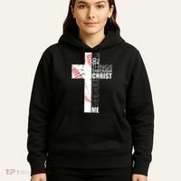 Philippians 413 Baseball Christian Cross Religious Verse Hoodie thumb 5