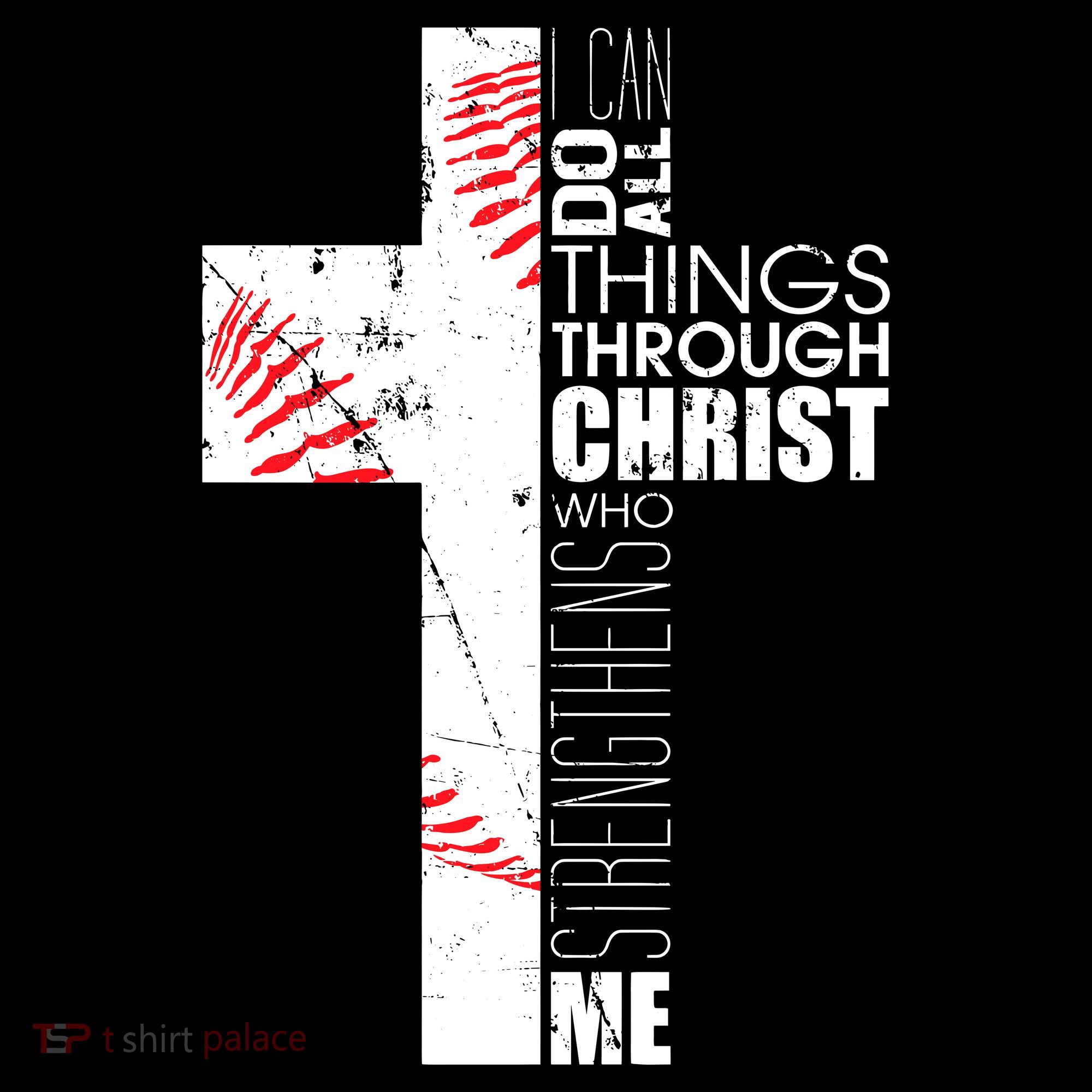 Philippians 413 Baseball Christian Cross Religious Verse Sweatshirt