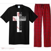 Philippians 413 Baseball Christian Cross Religious Verse Pajama Set thumb 0