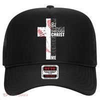 Philippians 413 Baseball Christian Cross Religious Verse Hat thumb 0