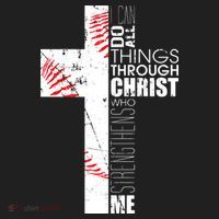 Philippians 413 Baseball Christian Cross Religious Verse Hat thumb 2
