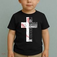 Philippians 413 Baseball Christian Cross Religious Verse Toddler T-Shirt thumb 2