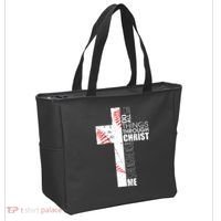Philippians 413 Baseball Christian Cross Religious Verse Tote Bag thumb 2