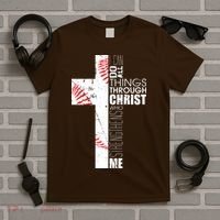 Philippians 413 Baseball Christian Cross Religious Verse T-Shirt thumb 5