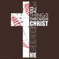 Philippians 413 Baseball Christian Cross Religious Verse Coaster thumb 2