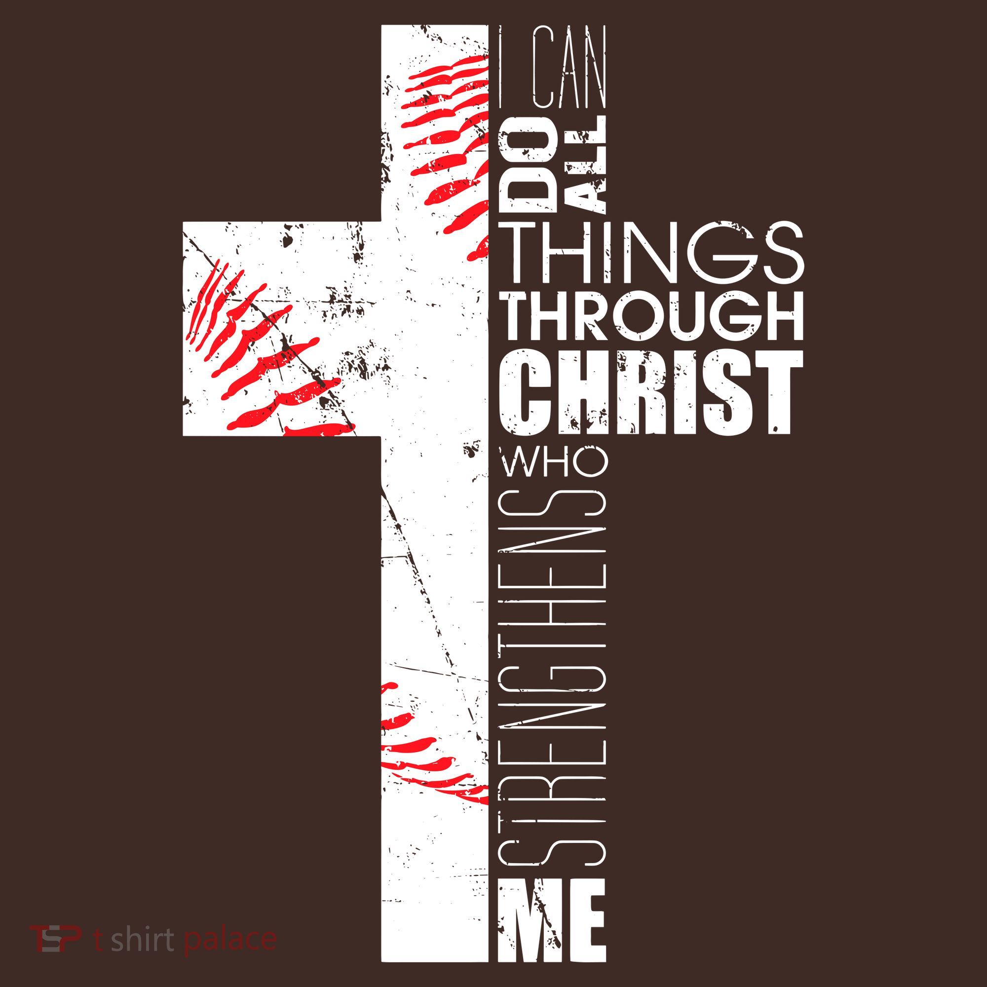 Philippians 413 Baseball Christian Cross Religious Verse Coaster