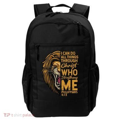 Philippians 413 Bible Quote Scriptures Christian Backpack
