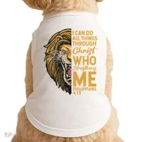 Philippians 413 Bible Quote Scriptures Christian Doggie Tank thumb 0