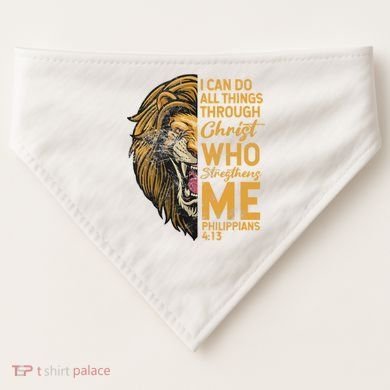 Philippians 413 Bible Quote Scriptures Christian USA-Made Doggie Bandana