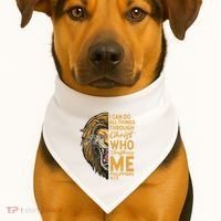 Philippians 413 Bible Quote Scriptures Christian USA-Made Doggie Bandana thumb 1