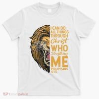 Philippians 413 Bible Quote Scriptures Christian T-Shirt thumb 0
