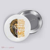 Philippians 413 Bible Quote Scriptures Christian Button thumb 0