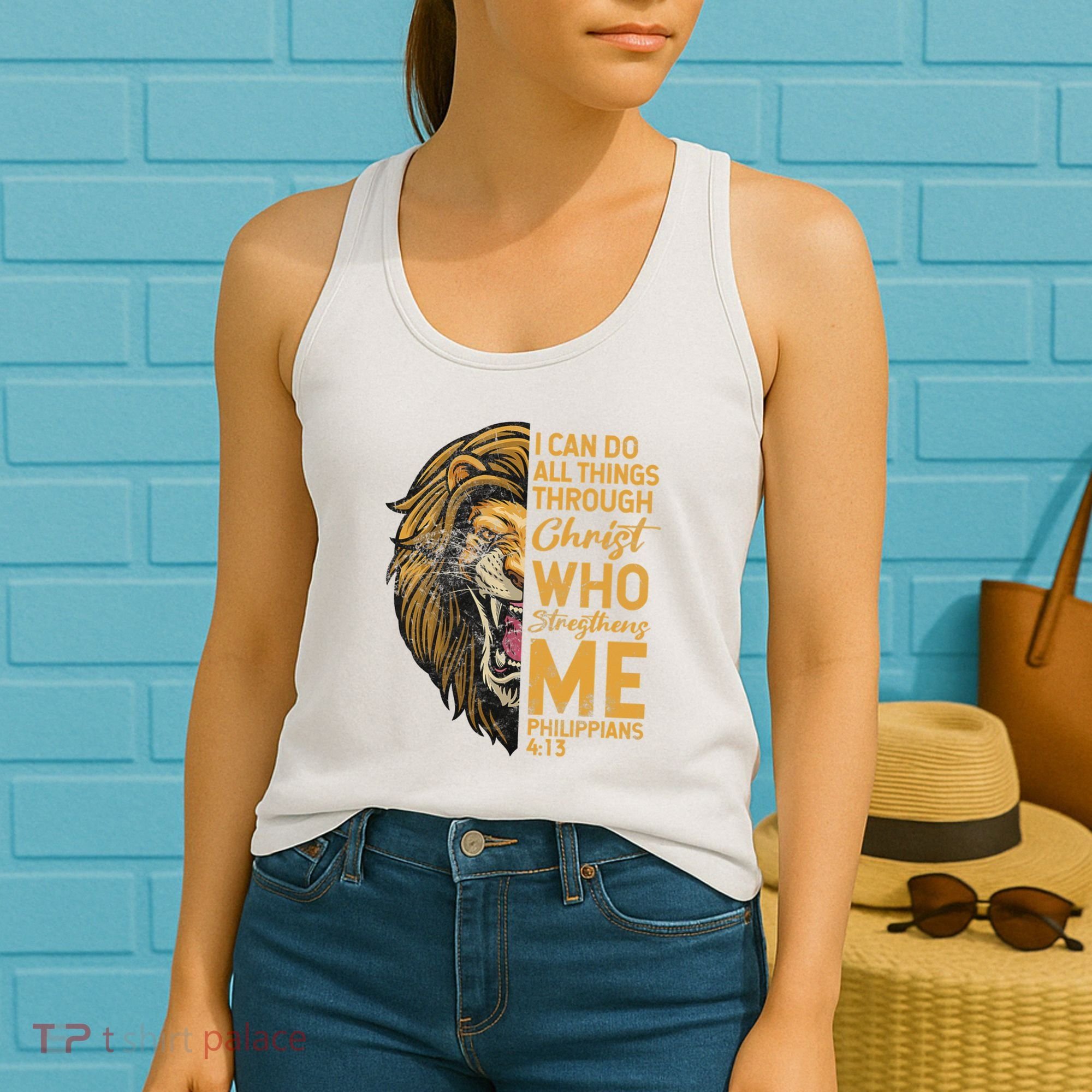 Philippians 413 Bible Quote Scriptures Christian Women's Tank Top