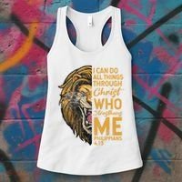 Philippians 413 Bible Quote Scriptures Christian Women's Tank Top thumb 3