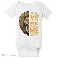 Philippians 413 Bible Quote Scriptures Christian Baby Bodysuit thumb 0