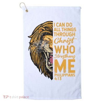 Philippians 413 Bible Quote Scriptures Christian Golf Towel