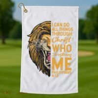 Philippians 413 Bible Quote Scriptures Christian Golf Towel thumb 1