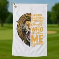 Philippians 413 Bible Quote Scriptures Christian Golf Towel thumb 1