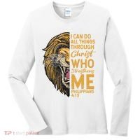 Philippians 413 Bible Quote Scriptures Christian Women's Long Sleeve Shirt thumb 0