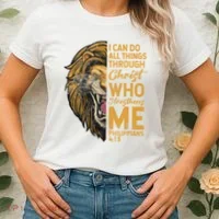 Philippians 413 Bible Quote Scriptures Christian Women's T-Shirt thumb 2