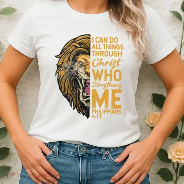 Philippians 413 Bible Quote Scriptures Christian Women's T-Shirt