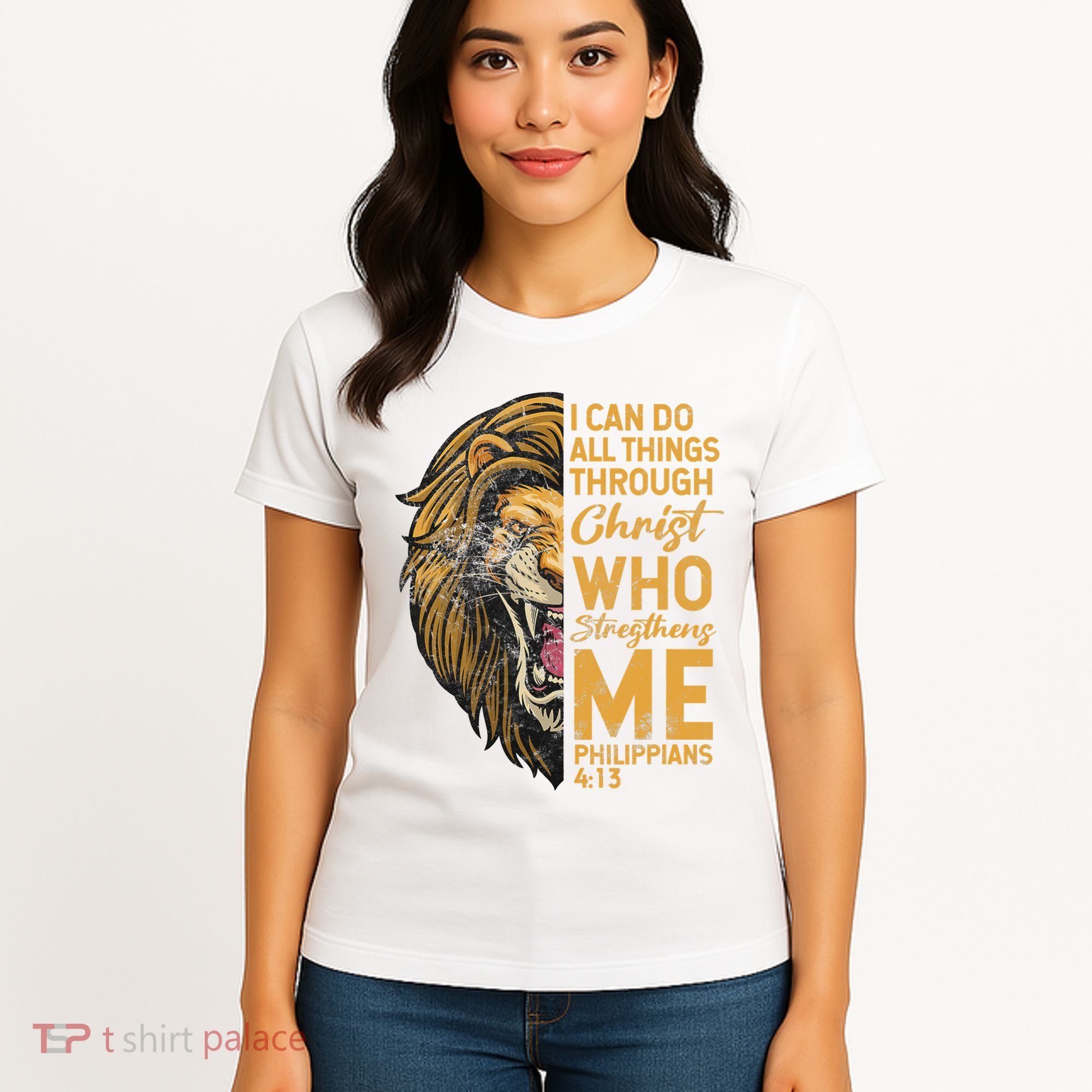 Philippians 413 Bible Quote Scriptures Christian Women's T-Shirt