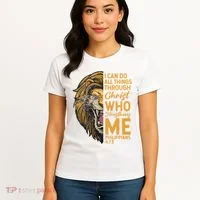 Philippians 413 Bible Quote Scriptures Christian Women's T-Shirt thumb 4