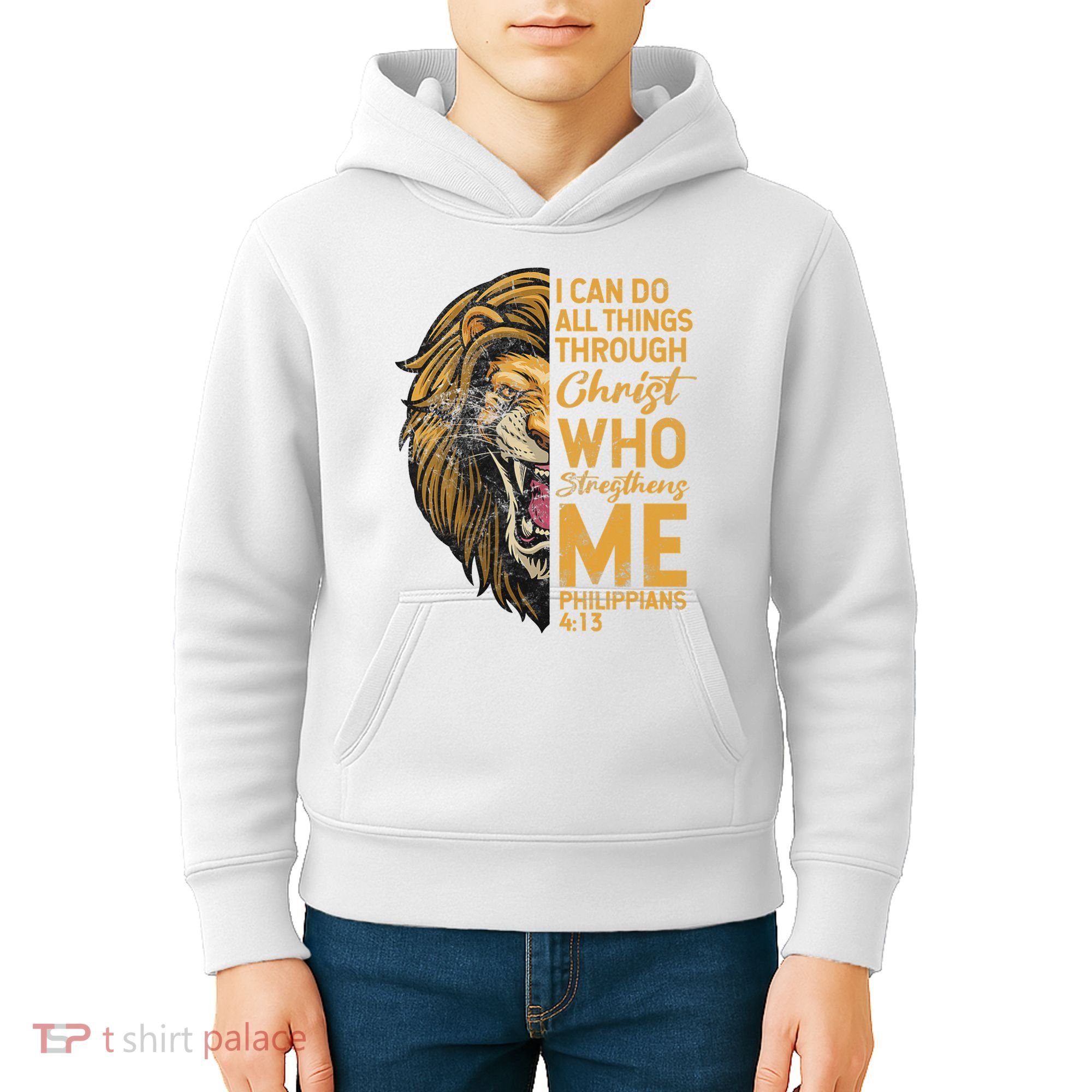 Philippians 413 Bible Quote Scriptures Christian Kids Hoodie